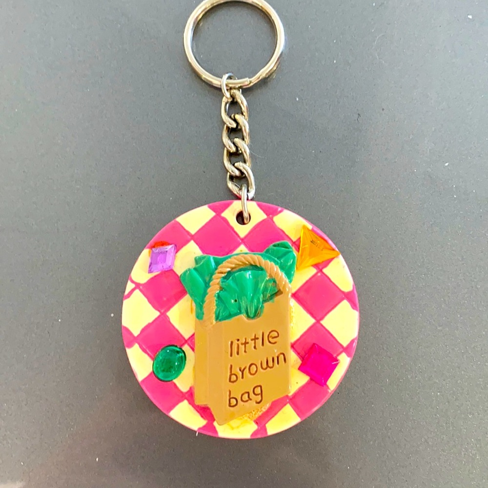 VINTAGE RARE BLOOMINDALE’S LITTLE BROWN BAG KEYFOB